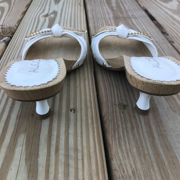 Aldo Shoe Womens Sandal Platform Heel White - Picture 5 of 8